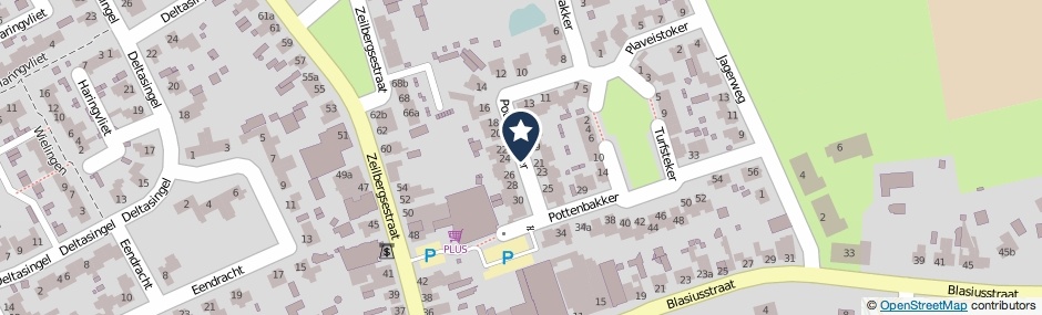Kaartweergave Pottenbakker in Deurne