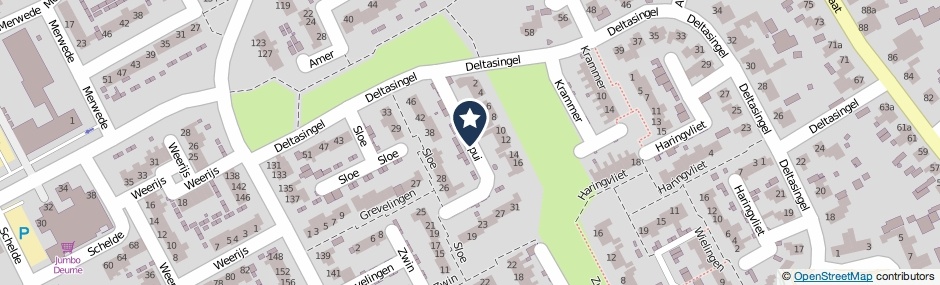 Kaartweergave Spui in Deurne
