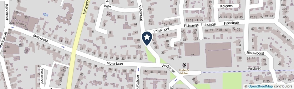 Kaartweergave Veldstraat in Deurne