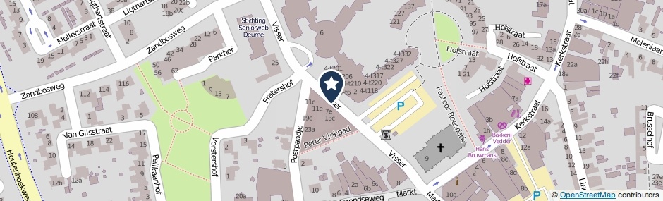 Kaartweergave Visser in Deurne