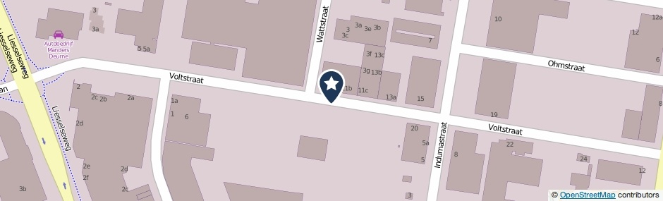 Kaartweergave Voltstraat in Deurne
