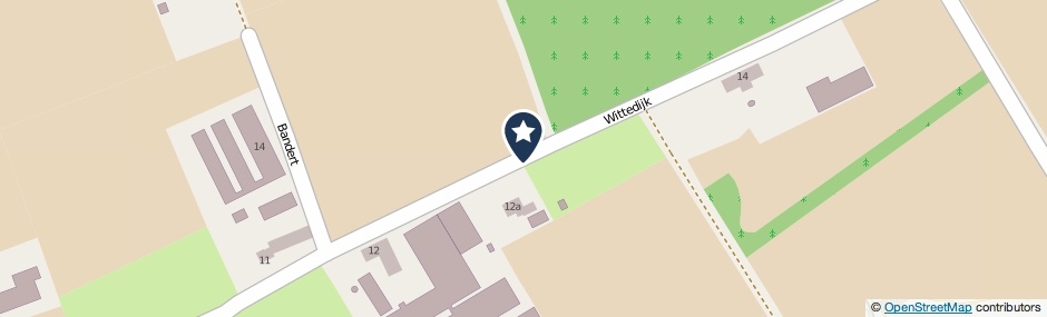 Kaartweergave Wittedijk in Deurne