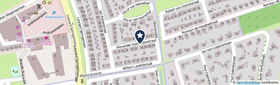 Kaartweergave Alexander Voormolenstraat in Deventer