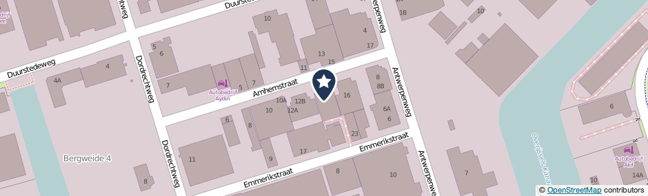 Kaartweergave Arnhemstraat 14 in Deventer