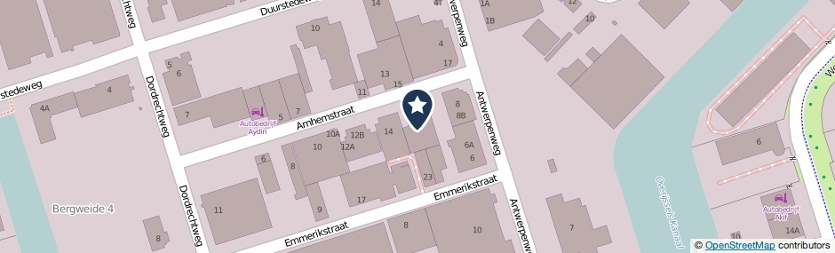 Kaartweergave Arnhemstraat 16 in Deventer