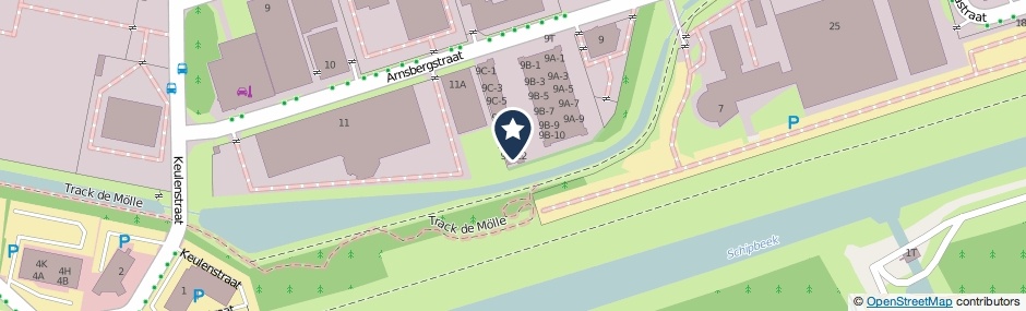 Kaartweergave Arnsbergstraat 9-C12 in Deventer
