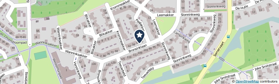 Kaartweergave Bronsinklaan 52 in Deventer
