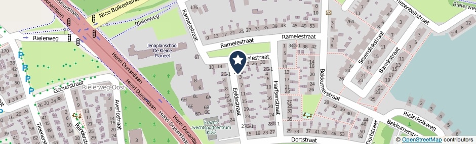 Kaartweergave Eefdestraat 1-G1 in Deventer