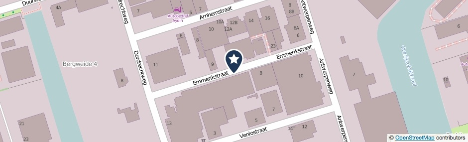 Kaartweergave Emmerikstraat in Deventer