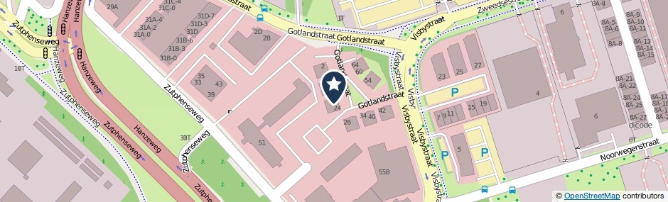 Kaartweergave Gotlandstraat 18 in Deventer