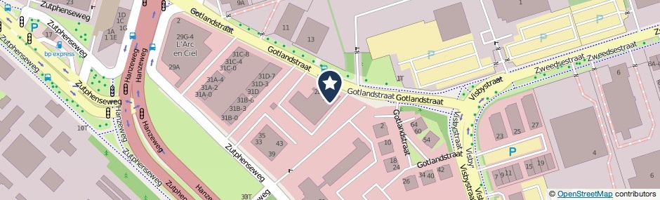 Kaartweergave Gotlandstraat 2-A in Deventer