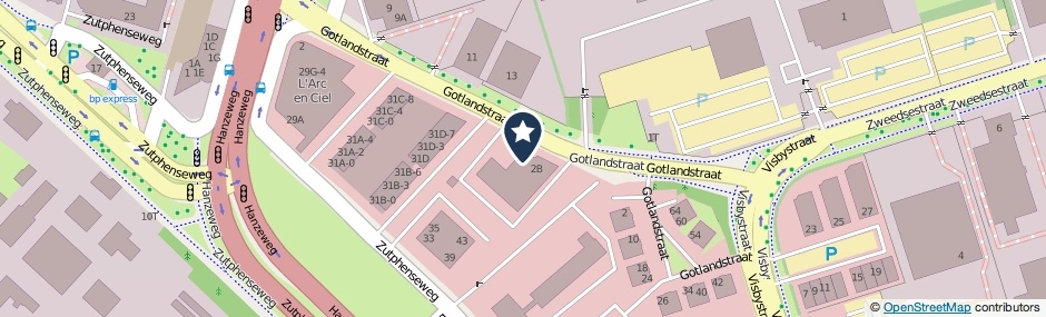 Kaartweergave Gotlandstraat 2-D in Deventer