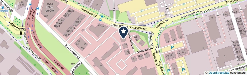 Kaartweergave Gotlandstraat 2 in Deventer
