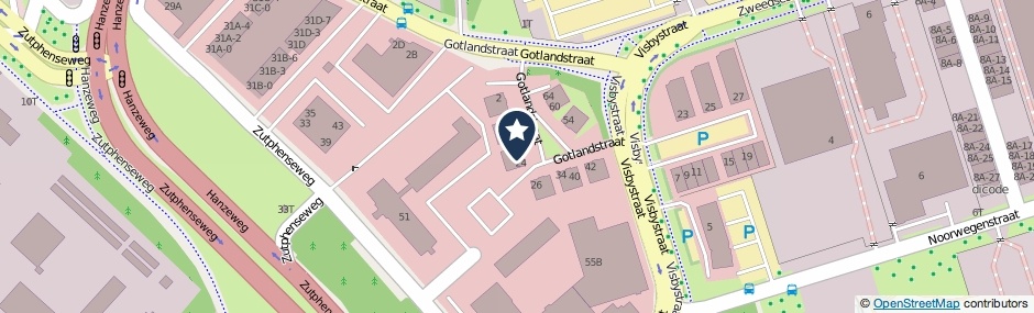 Kaartweergave Gotlandstraat 20 in Deventer