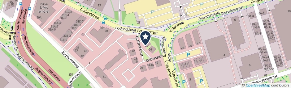 Kaartweergave Gotlandstraat 62 in Deventer