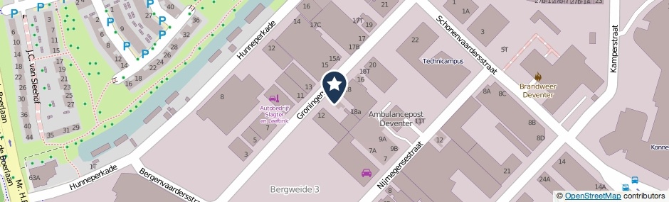 Kaartweergave Groningerstraat 14 in Deventer