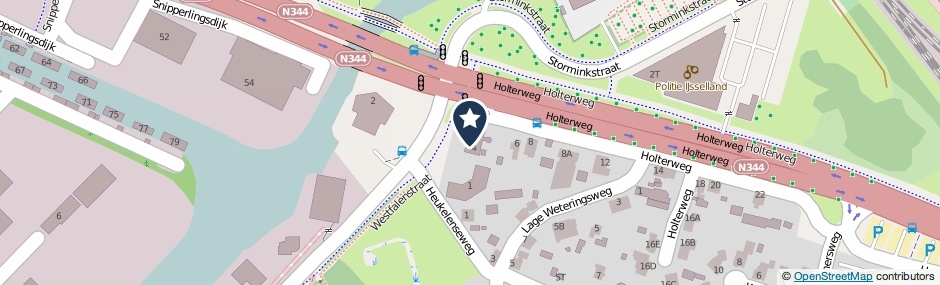 Kaartweergave Holterweg 4-A in Deventer
