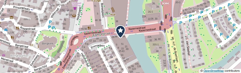 Kaartweergave Kazernestraat 54 in Deventer