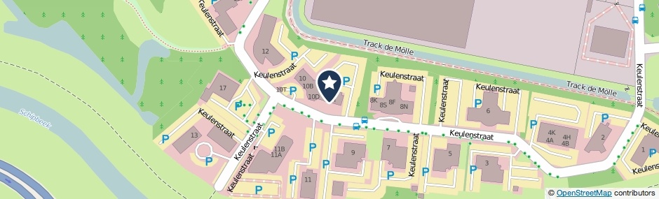 Kaartweergave Keulenstraat 10-H in Deventer
