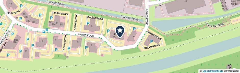 Kaartweergave Keulenstraat 4-F in Deventer