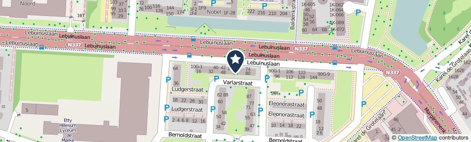 Kaartweergave Lebuinuslaan 62 in Deventer