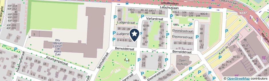 Kaartweergave Ludgerstraat 16 in Deventer