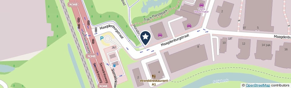 Kaartweergave Maagdenburgstraat 1-T in Deventer