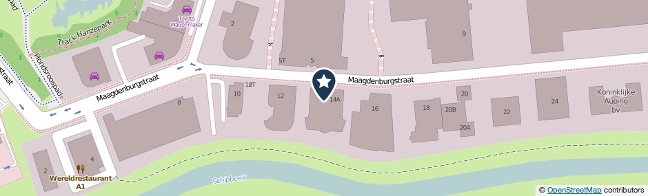 Kaartweergave Maagdenburgstraat 14 in Deventer