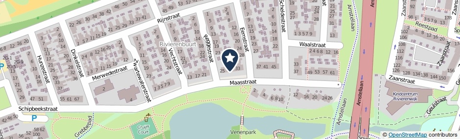 Kaartweergave Maasstraat 29 in Deventer