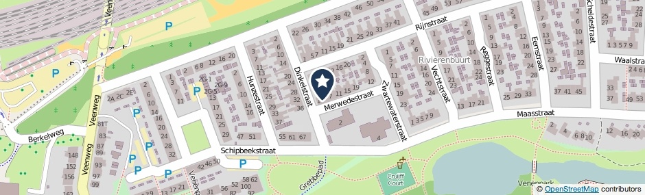 Kaartweergave Merwedestraat 3 in Deventer