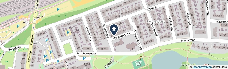 Kaartweergave Merwedestraat 5 in Deventer