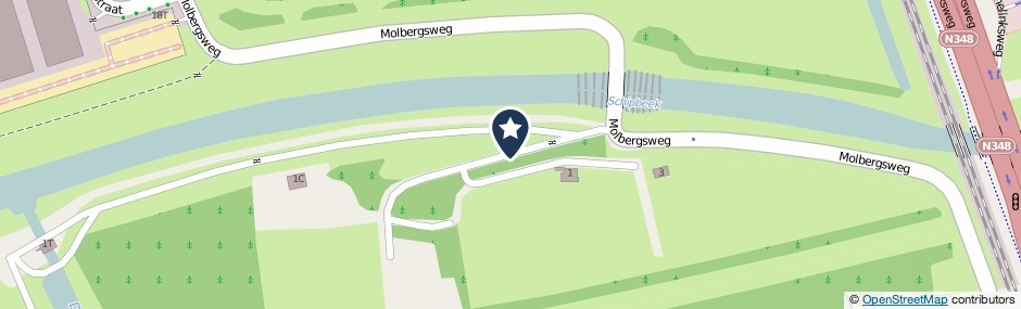 Kaartweergave Molbergsweg in Deventer