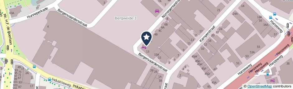 Kaartweergave Nijmegensestraat 2-B in Deventer