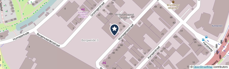 Kaartweergave Nijmegensestraat 5 in Deventer
