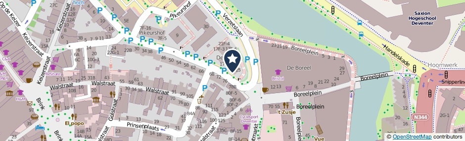 Kaartweergave Pikeursbaan 17-F12 in Deventer