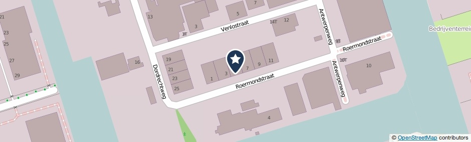 Kaartweergave Roermondstraat 5 in Deventer