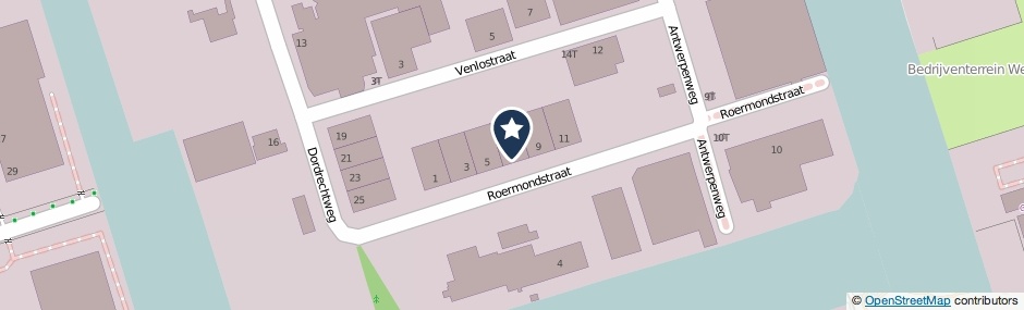 Kaartweergave Roermondstraat 7 in Deventer
