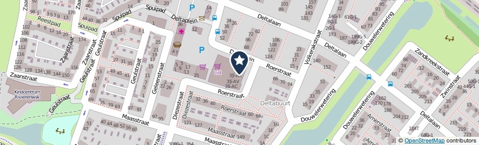 Kaartweergave Roerstraat 35-AP in Deventer