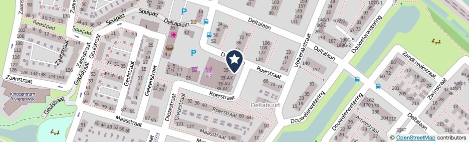 Kaartweergave Roerstraat 35-H in Deventer