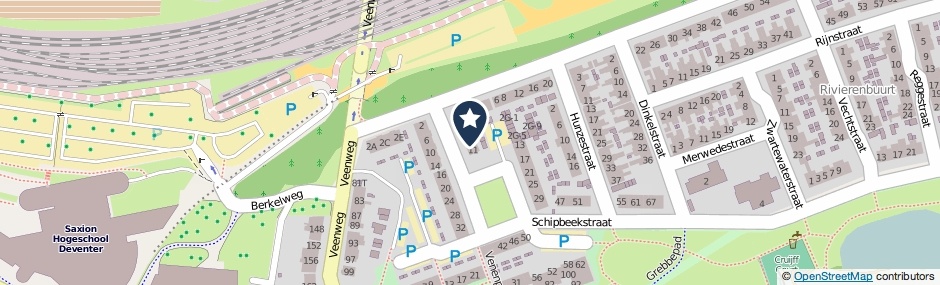 Kaartweergave Schipbeekstraat 9 in Deventer