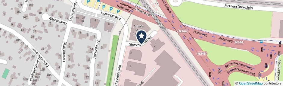 Kaartweergave Stockholmstraat in Deventer