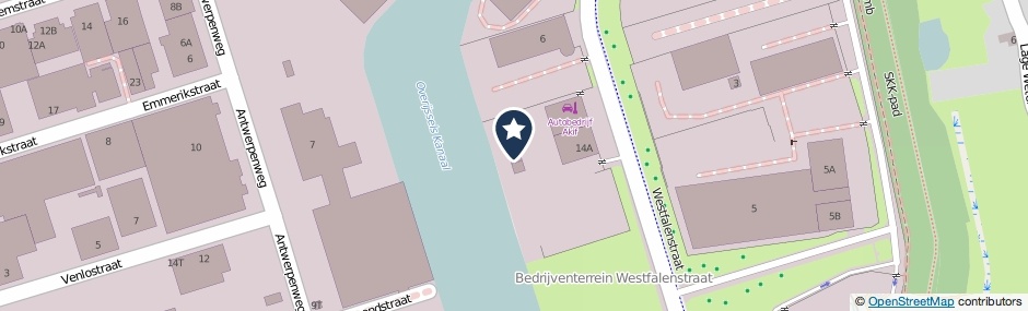Kaartweergave Westfalenstraat 10 in Deventer