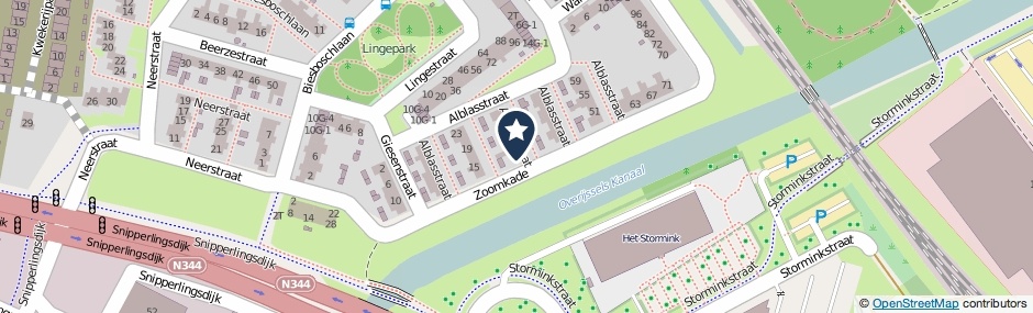 Kaartweergave Zoomkade 25 in Deventer