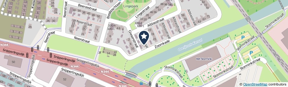Kaartweergave Zoomkade 3 in Deventer