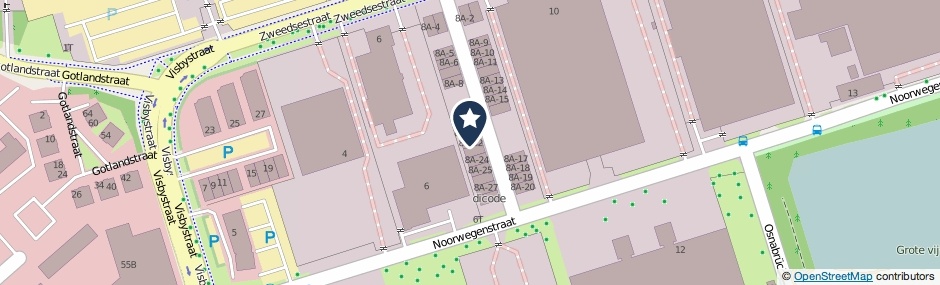 Kaartweergave Zweedsestraat 8-A22 in Deventer