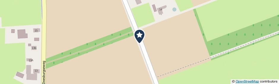 Kaartweergave Bosslagstraat in Didam