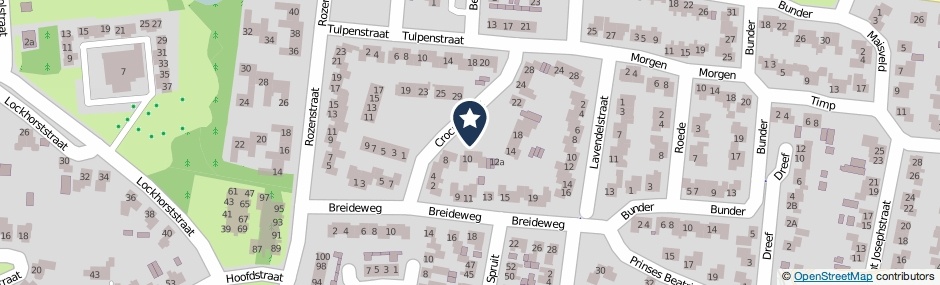 Kaartweergave Crocusstraat in Didam