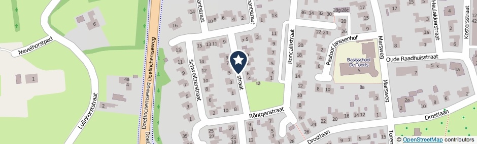 Kaartweergave Pasteurstraat in Didam
