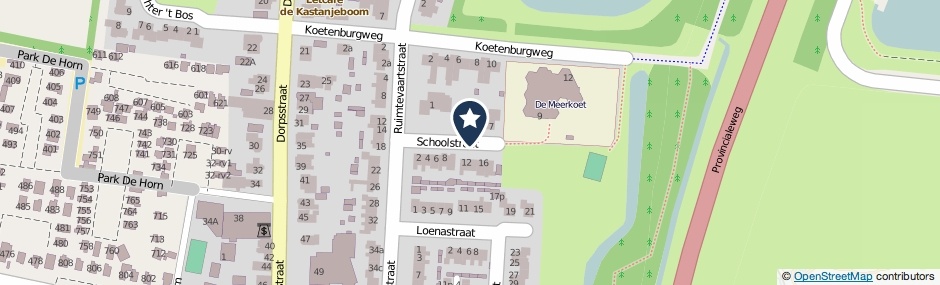 Kaartweergave Schoolstraat in Dirkshorn
