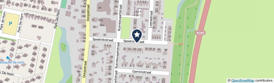 Kaartweergave Spoetnikstraat in Dirkshorn